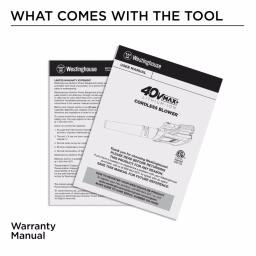 Westinghouse 40V Cordless Leaf Blower, 90 MPH, 400 CFM, Tool Only thumbnail 6