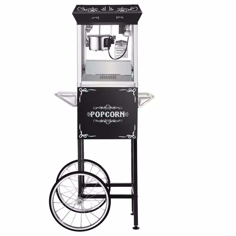Great Northern Popcorn Foundation Popcorn Machine with Mobile Cart, 6-Ounce Kettle, 2 Gallon Capacity