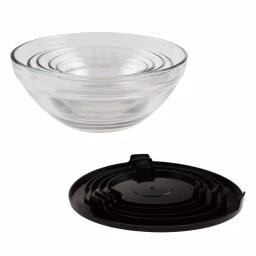 Chef Buddy 10-Piece Glass Bowl Set with Airtight Black Lids thumbnail 3