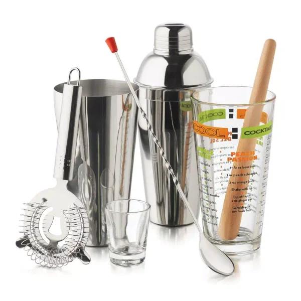 Libbey Mixologist 9-Piece Cool Cocktails Set with Mixing Glass and Recipes