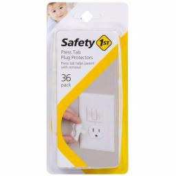 Safety 1st Press Tab Outlet Plug Protectors, White, 36-Pack thumbnail 1