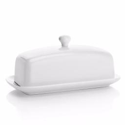 Sweese White Porcelain Butter Dish with Cover, 4 oz. Rectangular Butter Keeper for American Size Sticks thumbnail 1