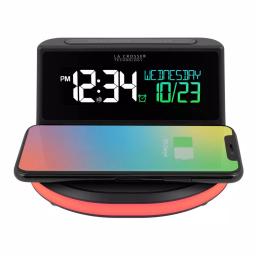 La Crosse Technology Wireless Charging Digital Alarm Clock with 7-Color Glowing Base thumbnail 5