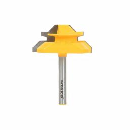Yonico Lock Miter Router Bit, 1/4 in. Shank, Carbide Tipped, for Stock up to 3/4 in. thumbnail 1