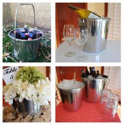 AmeriHome 3-Piece Stainless Steel Bucket Set, 2.37 Gallon Multi-Purpose Metal Pails thumbnail 6