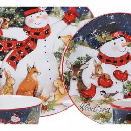 Certified International Magic of Christmas Snowman 22 oz. Earthenware Ice Cream Bowls, Set of 4 thumbnail 2
