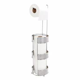 Bath Bliss Curls Toilet Paper Holder and Dispenser, Pave Diamond Chrome Design thumbnail 1