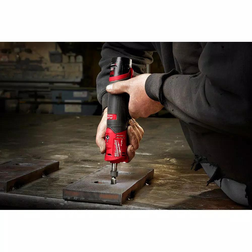 Milwaukee M12 FUEL 12V Brushless Cordless 1/4 in. Straight Die Grinder (Tool-Only)