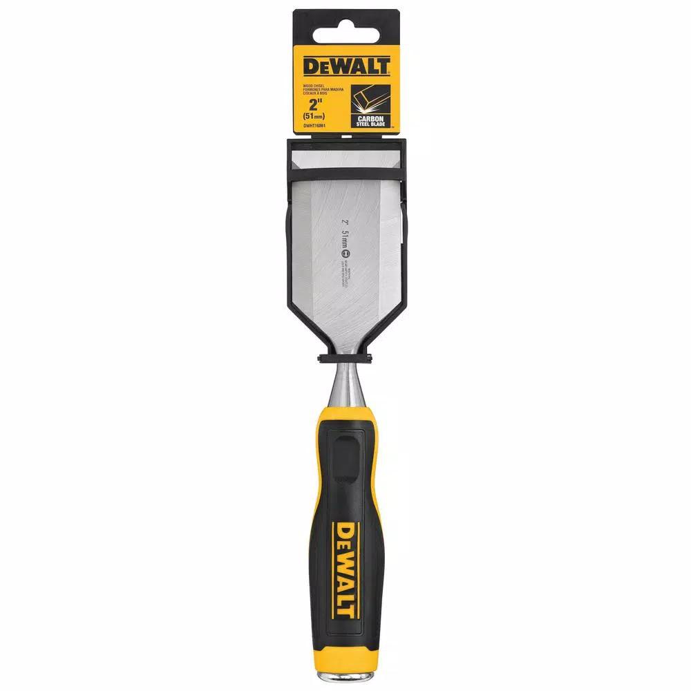 DEWALT 2 in. Straight Wood Chisel with Carbon Steel Blade and Ergonomic Handle