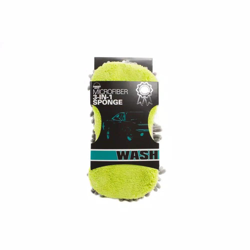 Zwipes Auto 3-in-1 Pro Super Sponge 3-Pack - Multi-Surface Car Cleaning Tool