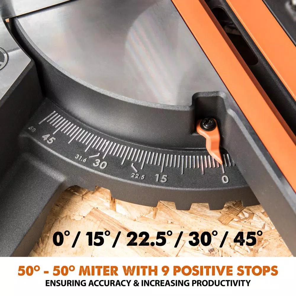 Evolution Power Tools Evolution R255SMS+ 10 in. 15 Amp Sliding Compound Miter Saw with Multi-Material Blade