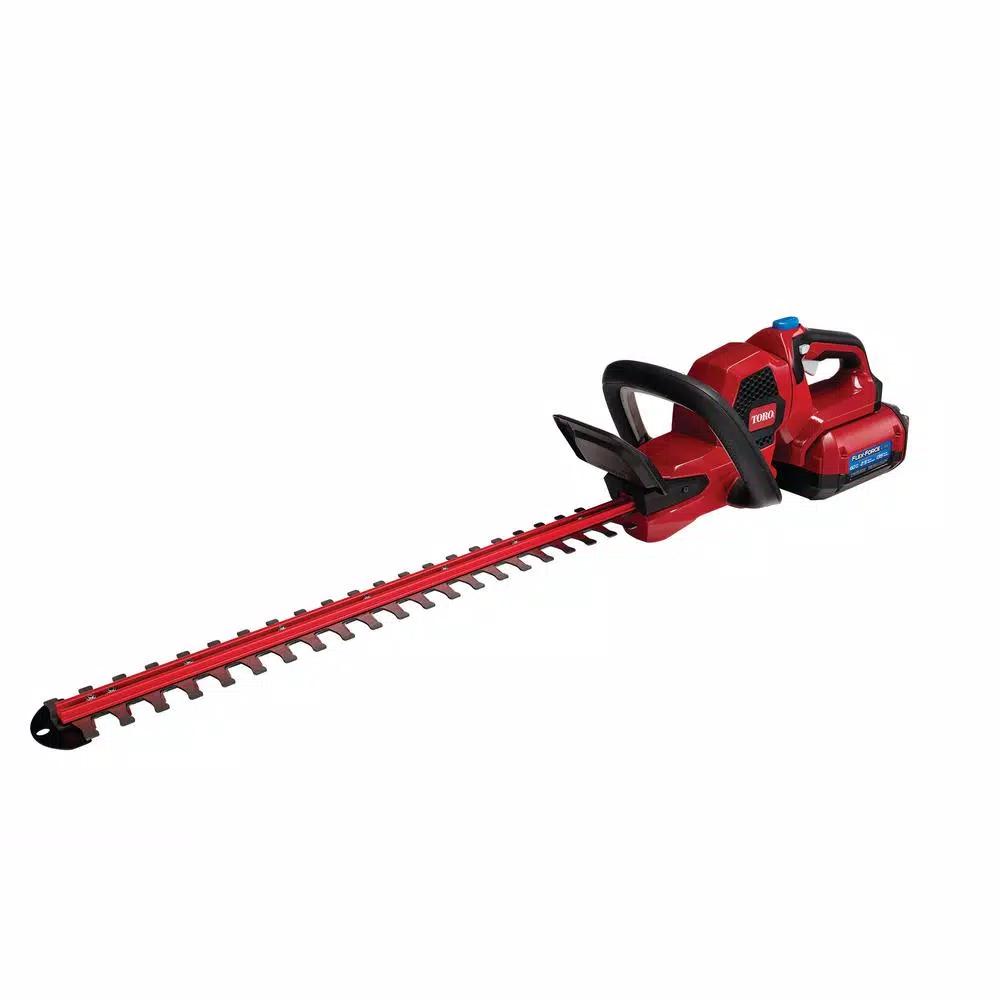 Toro 60V Flex-Force 24 in. Cordless Hedge Trimmer with 2.5 Ah Battery and Charger