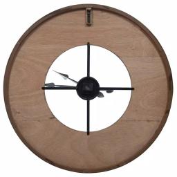 Pinnacle 33 in. Rustic Reclaimed Wood and Metal Round Wall Clock - Farmhouse Style thumbnail 6