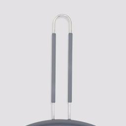 ExcelSteel 13 in. Gray Silicone Splatter Screen with Non-Slip Grip and Stainless Steel Frame thumbnail 2
