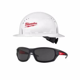 Milwaukee BOLT White Type 1 Class C Full Brim Vented Hard Hat with Performance Safety Glasses thumbnail 1