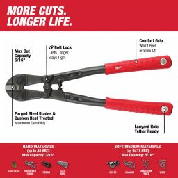 Milwaukee 14 in. Bolt Cutter with 5/16 in. Max Cut Capacity thumbnail 2