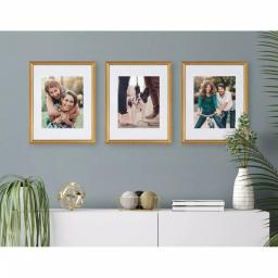 Kate and Laurel Adlynn Gold Picture Frame Set, 11 x 14 in. and 8 x 10 in. with Mats, Set of 4 thumbnail 6