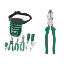 Commercial Electric 7-Piece Electrician's Tool Set with Pouch and Wire Cutting Pliers thumbnail 1