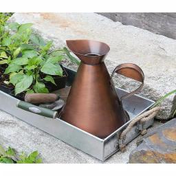 Achla Designs Galvanized Steel Serving Tray with Rope Handles, 28.25 in. x 10.25 in. thumbnail 7