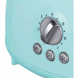 Brentwood Appliances TS-270BL Retro 2-Slice Blue Extra-Wide Slot Toaster thumbnail 5