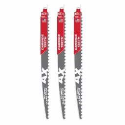 Milwaukee 12 in. Carbide Teeth Pruning Reciprocating Saw Blade, 3 TPI (3-Pack) thumbnail 6