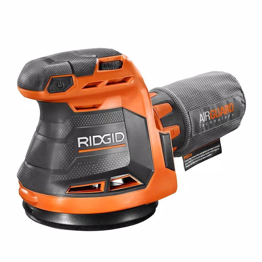 RIDGID 18V Cordless 5 in. Random Orbit Sander with 1.5 Ah Lithium-Ion Battery