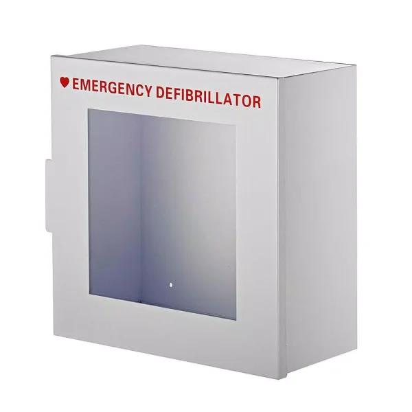 AdirMed Universal Steel AED Wall Cabinet with Clear Acrylic Window - White