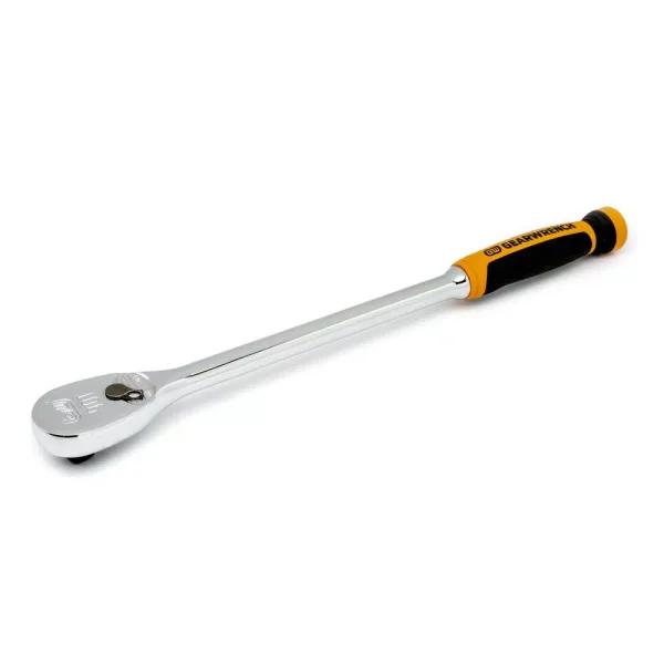 GEARWRENCH 1/2 in. Drive 90-Tooth 16.5 in. Teardrop Ratchet, Dual Material Handle