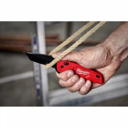 Milwaukee FASTBACK Spring-Assisted Folding Knife, 2.95 in. Stainless Steel Tanto Blade thumbnail 5