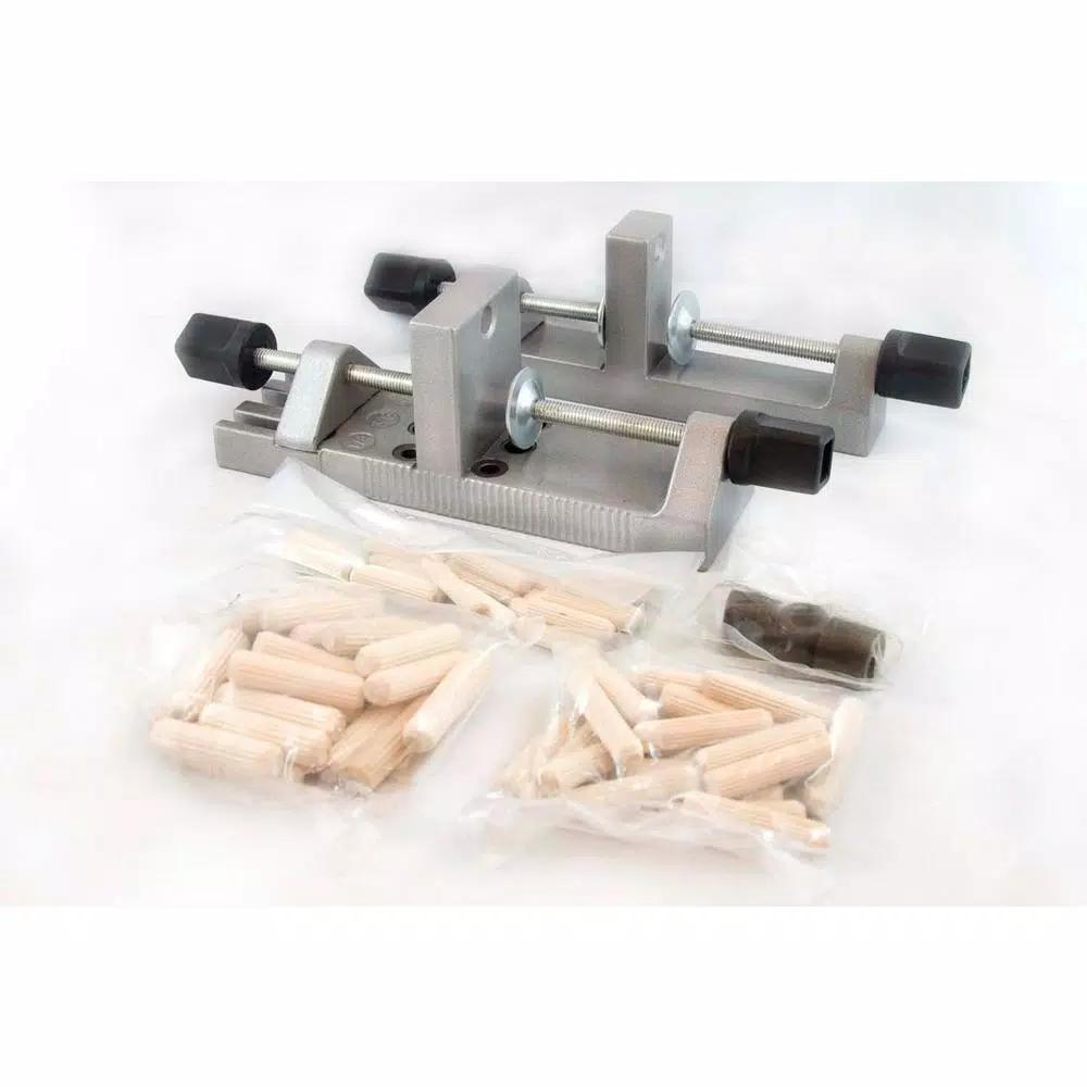 Wolfcraft Dowel Pro Kit - Aluminum Doweling Jig Set with 60 Beechwood Dowels