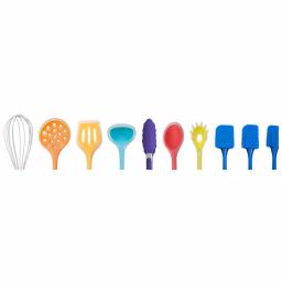 Ozeri 11-Piece All-In-One Silicone Kitchen Utensil Set with Utensil Holder, Multicolor thumbnail 9