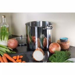 RSVP International Endurance 12 Qt. Stainless Steel Stock Pot with Glass Lid, Induction Compatible thumbnail 3