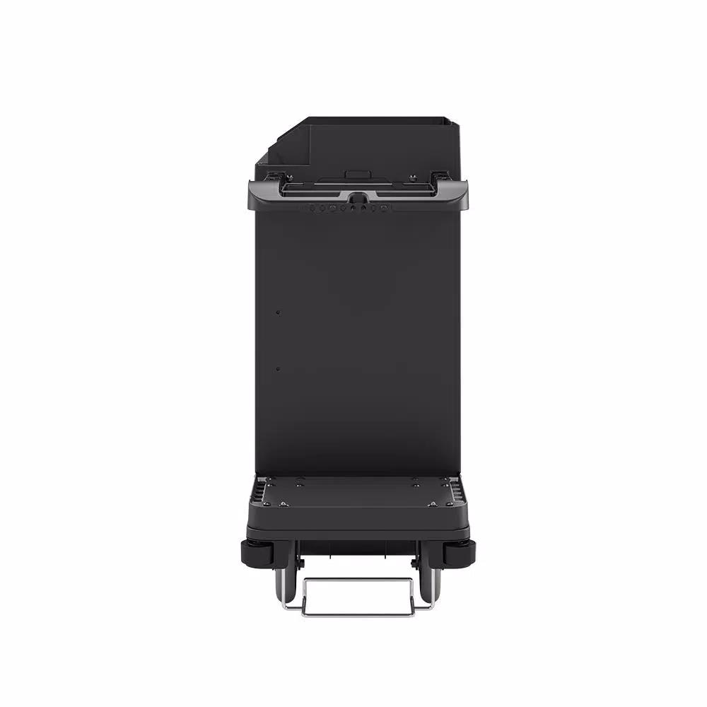 Suncast Commercial Standard Housekeeping Cart with Laundry Bag and Tool Storage, Black