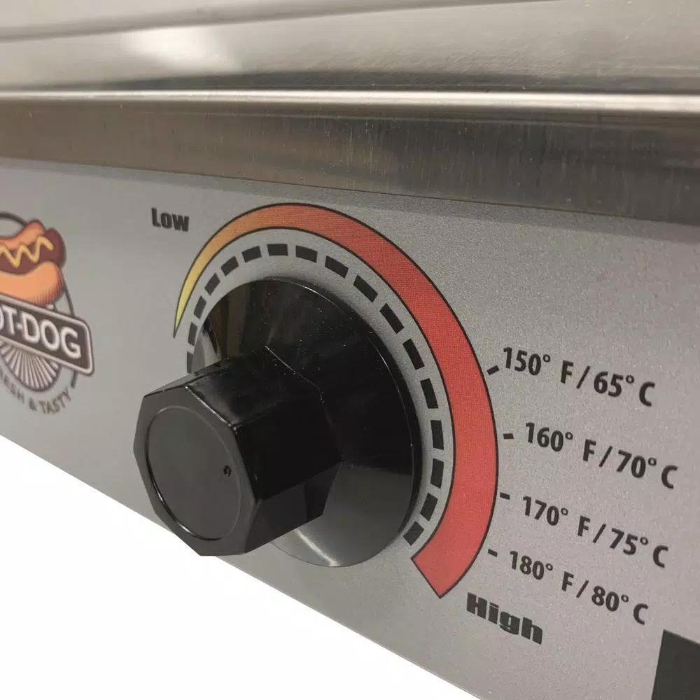 Paragon Pro Series Stainless Steel Hot Dog Steamer, 8 Qt. Capacity, 200 Hot Dog Capacity