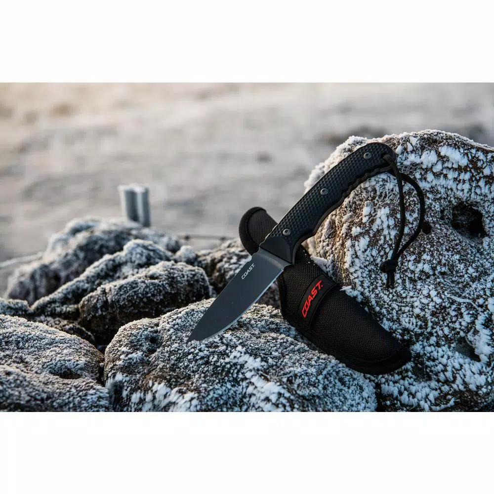 Coast F402 Full-Tang 4 in. Stainless Steel Fixed Blade Utility and Hunting Knife