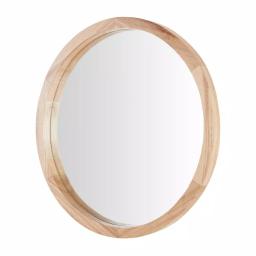 Home Decorators Collection Round Natural Wood Accent Mirror, Brown, 24 in. thumbnail 6