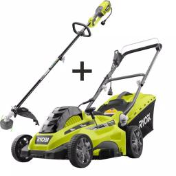 RYOBI 16 in. 13 Amp Corded Electric Walk Behind Push Mower and 10 Amp String Trimmer Combo Kit thumbnail 1