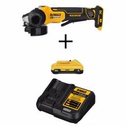DEWALT 20V MAX XR Brushless 4-1/2 in. Paddle Switch Angle Grinder Kit with 4.0Ah Battery and Charger thumbnail 1