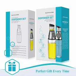 Belwares Blmwares Oil and Vinegar Dispenser Set, 2-Pack Glass Bottles with Drip-Free Spouts and Measuring Pump thumbnail 6