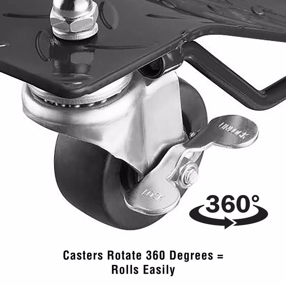 Pentagon Tool Premium Steel Car Tire Skate Dolly 4-Pack, 1,500 lbs Capacity per Skate