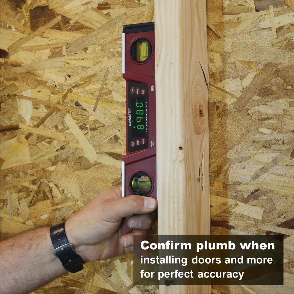 Calculated Industries AccuMASTER Pro 10 in. Digital Torpedo Level with Magnetic V-Groove and LED Display
