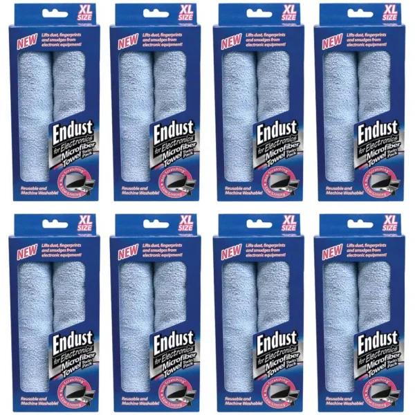 Endust 15 in. x 15 in. Microfiber Cleaning Cloths, Blue, 16-Pack