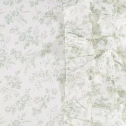 Laura Ashley Harper Jade Green Floral Cotton Throw Pillow, 14 x 20 in. thumbnail 5