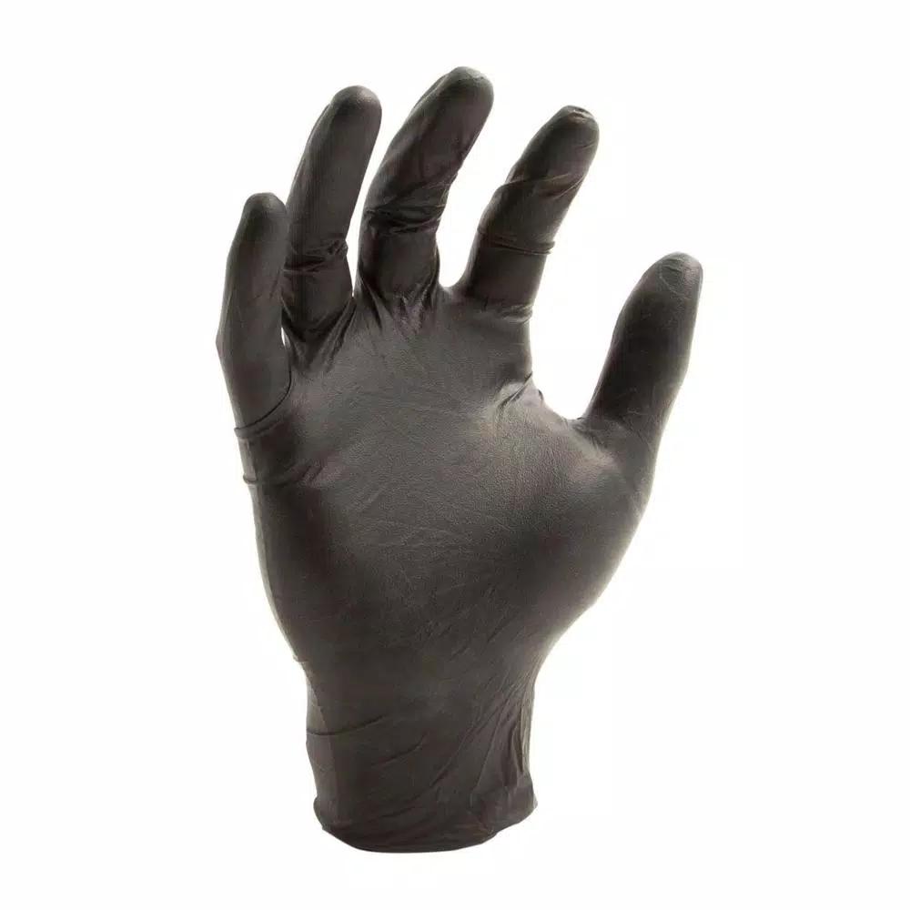 212 Performance Black Nitrile Disposable Gloves, Latex-Free, Powder-Free, Medium (100-Count)