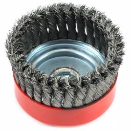 Forney 6 in. Knotted Wire Cup Brush, 5/8 in.-11 Threaded Arbor thumbnail 3