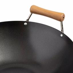 Honey-Can-Do Joyce Chen 4-Piece Carbon Steel Non-Stick Wok Set with High Dome Lid, Bamboo Spatula, and Recipe Booklet thumbnail 4