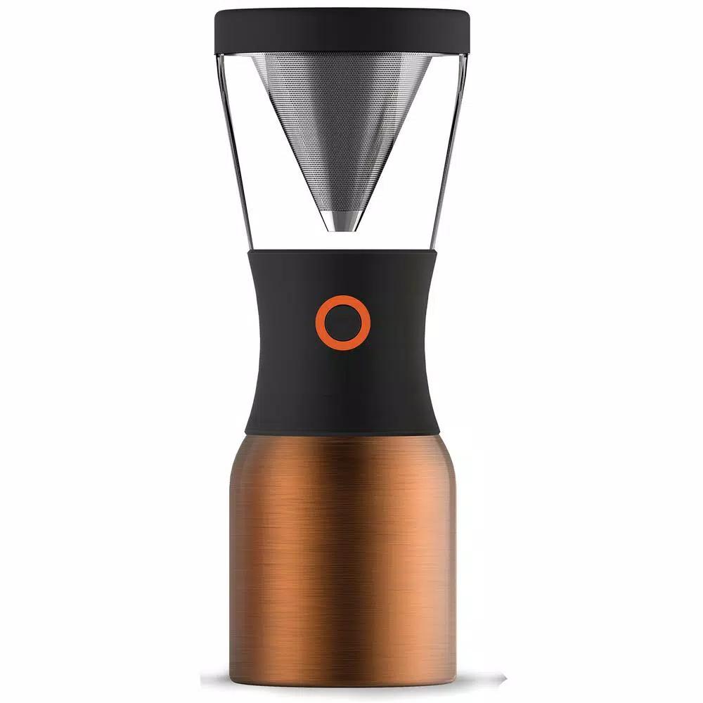 ASOBU 34 oz. Bronze Stainless Steel Portable Cold Brew Coffee Maker, 6-Cup Insulated Carafe