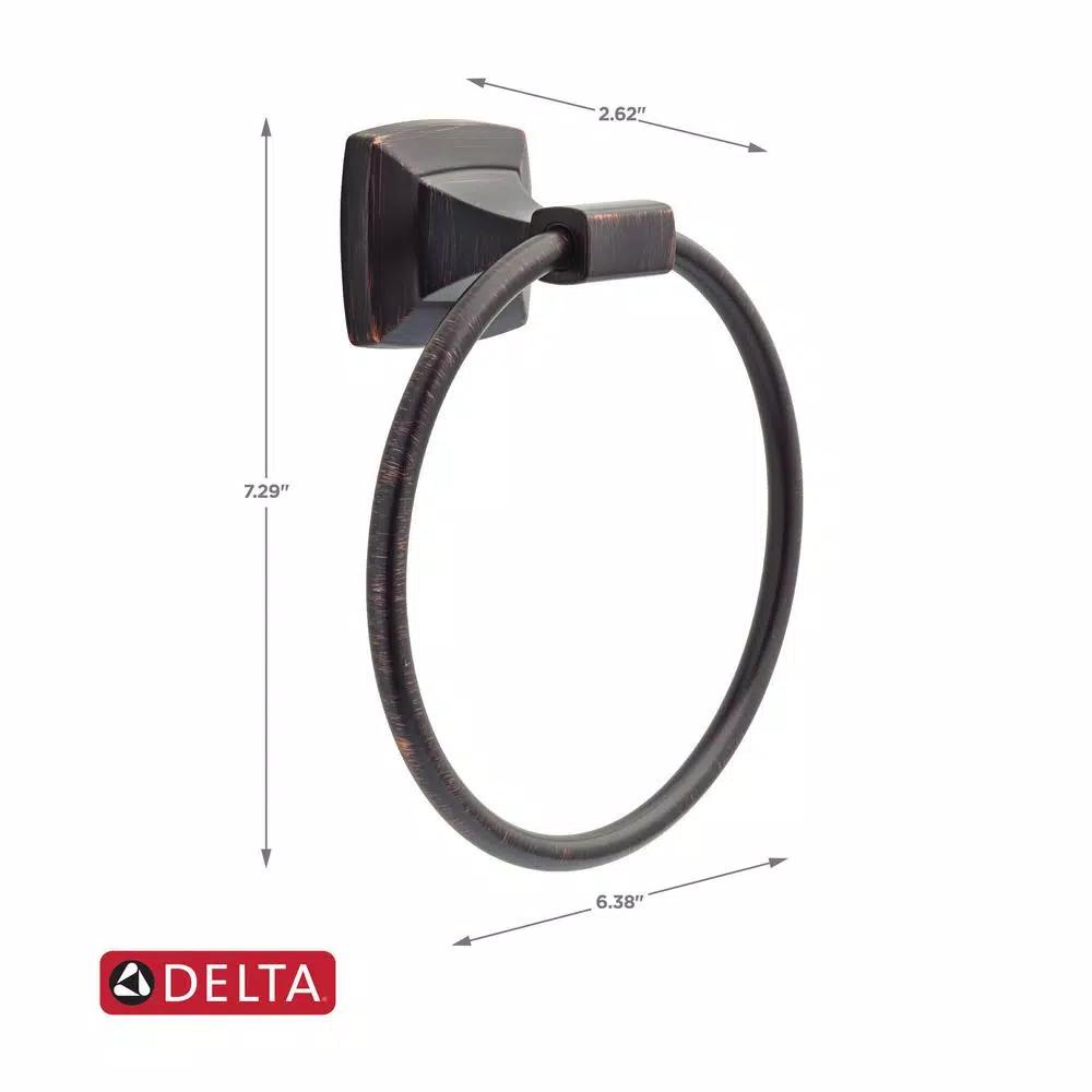 Delta Portwood Venetian Bronze Towel Ring - Wall Mounted Hand Towel Holder