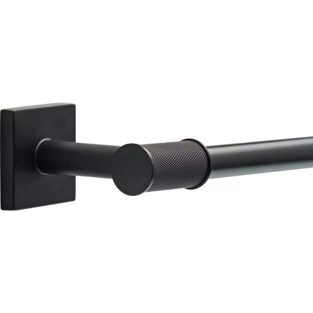 Delta Averland 18 in. Matte Black Towel Bar, Contemporary Knurled Design