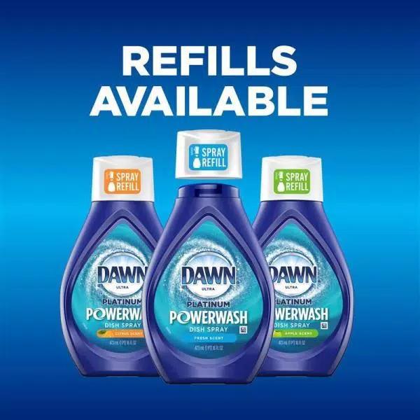 Dawn Platinum Powerwash Dishwashing Liquid Fresh Scent, 16 oz (6-Pack)